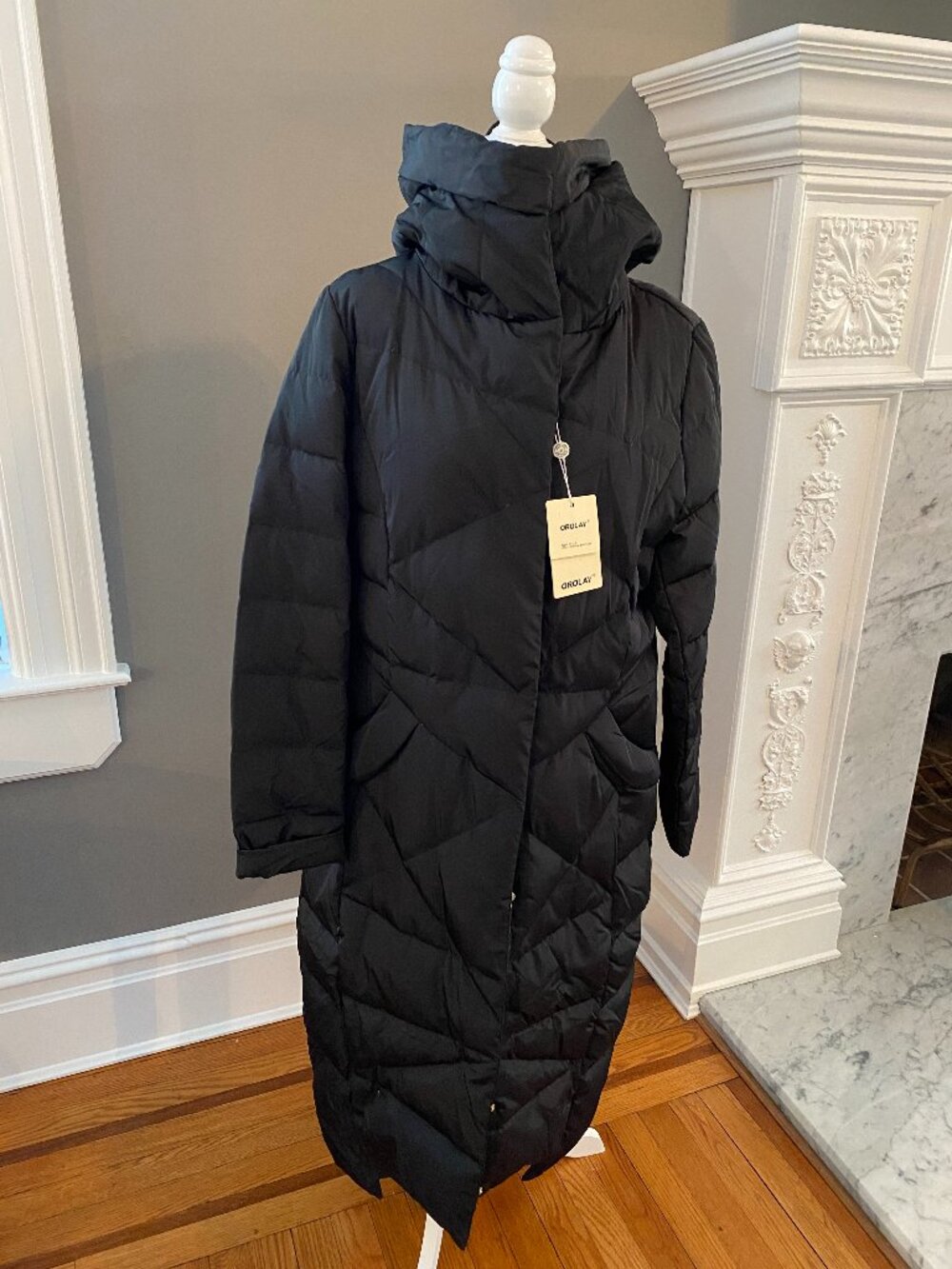OROLAY BLACK MAXI JACKET. NWT. SIZE M.